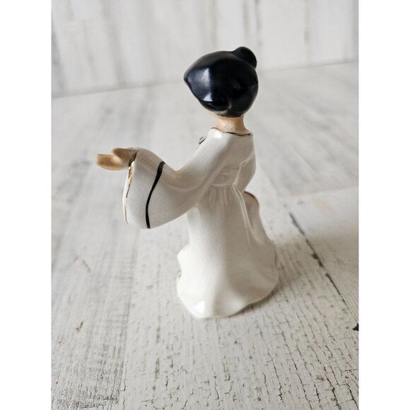 Lefton dancing geisha girl vintage statue‎ figurine rhinestone Japanese Chinese - Picture 4 of 8